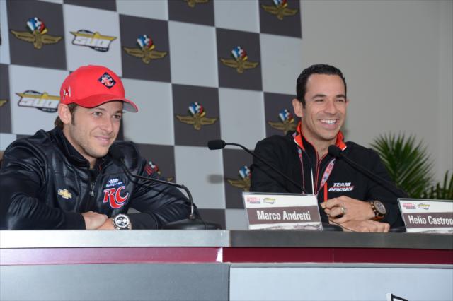 Marco Andretti and Helio Castroneves -- Photo by: Chris Owens