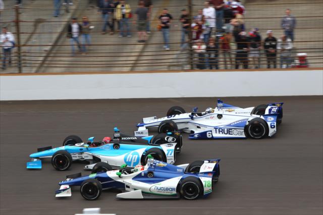 3-wide at the start of the race -- Photo by: Chris Jones