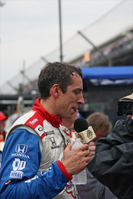 Justin Wilson talks to IMS after the race -- Photo by: Richard Dowdy
