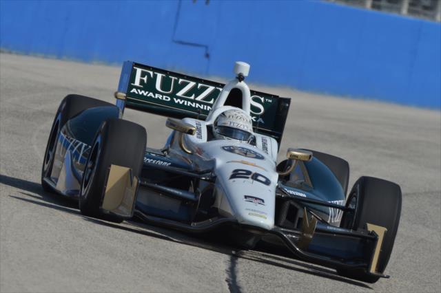 Ed Carpenter rolls into Turn 1 during the ABC Supply Wisconsin 250 at the Milwaukee Mile -- Photo by: Chris Owens