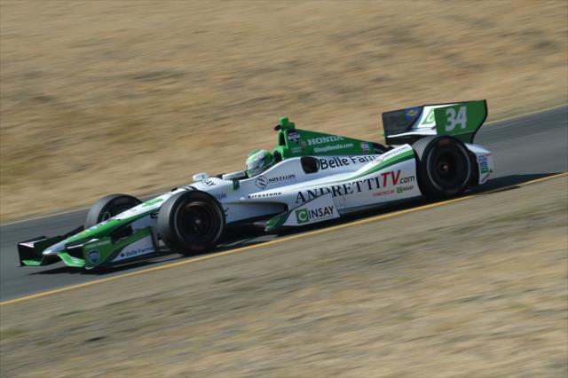 Carlos Munoz dives into Turn 5 during practice for the GoPro Grand Prix of Sonoma at Sonoma Raceway -- Photo by: Chris Owens