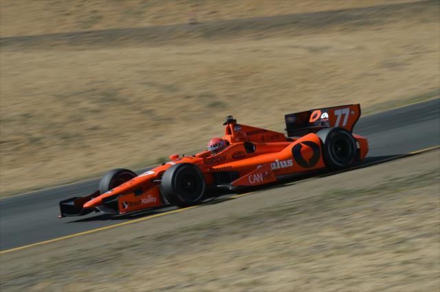 Simon Pagenaud dives into Turn 5 during practice for the GoPro Grand Prix of Sonoma at Sonoma Raceway -- Photo by: Chris Owens