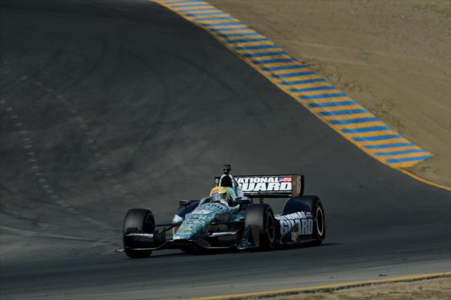 Graham Rahal sets up for Turn 4 during practice for the GoPro Grand Prix of Sonoma at Sonoma Raceway -- Photo by: Chris Owens