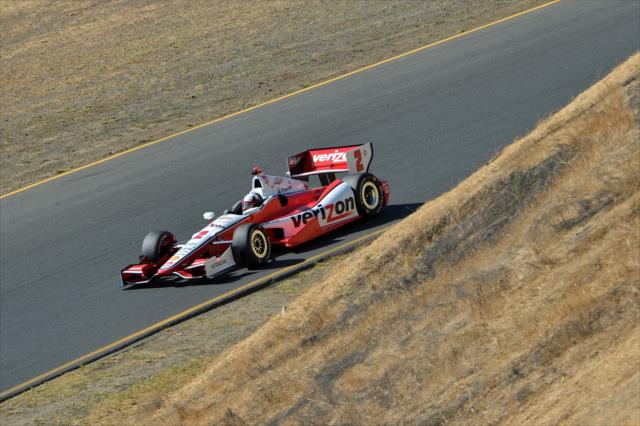 Juan Pablo Montoya rolls through the Turn 6 Carousel during practice for the GoPro Grand Prix of Sonoma at Sonoma Raceway -- Photo by: Chris Owens