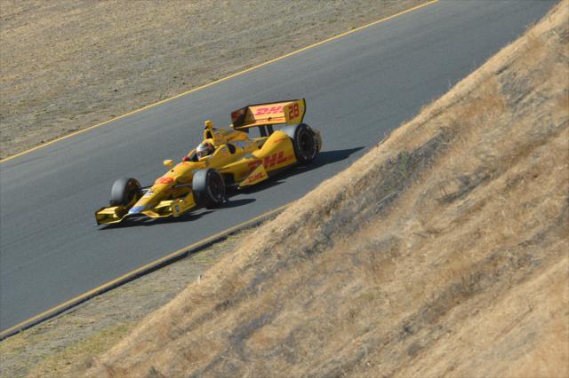Ryan Hunter-Reay rolls through the Turn 6 Carousel during practice for the GoPro Grand Prix of Sonoma at Sonoma Raceway -- Photo by: Chris Owens