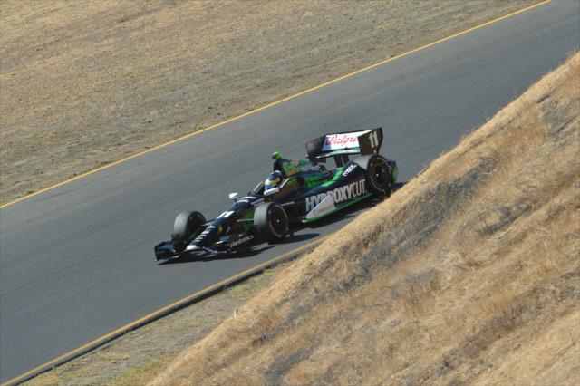 Sebastien Bourdais rolls through the Turn 6 Carousel during practice for the GoPro Grand Prix of Sonoma at Sonoma Raceway -- Photo by: Chris Owens