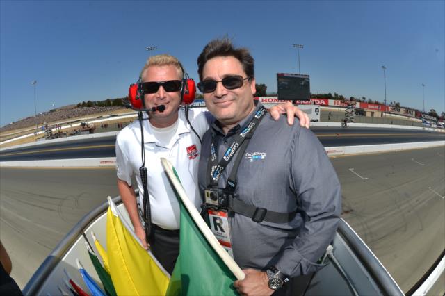GoPro President Tony Bates as the honorary starter for the GoPro Grand Prix of Sonoma -- Photo by: Chris Owens