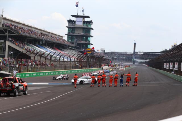 Cars head out for the start of the Angie's List Grand Prix of Indianapolis -- Photo by: Bret Kelley