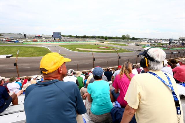 Fans watch from the grandstands for the Angie's List Grand Prix of Indianapolis -- Photo by: Bret Kelley