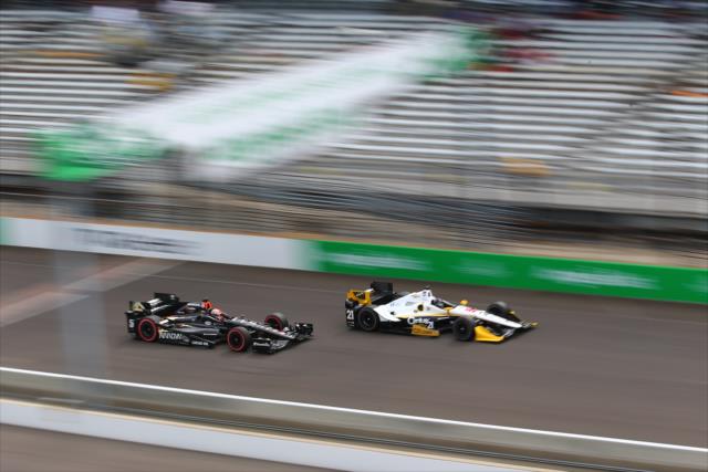 Josef Newgarden and james Hinchcliffe at the Angie's List Grand Prix of Indianapolis -- Photo by: Bret Kelley