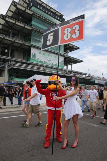 Grid Girls with the Firestone Firehawk prior to the Angie's List Grand Prix of Indianapolis -- Photo by: Chris Jones