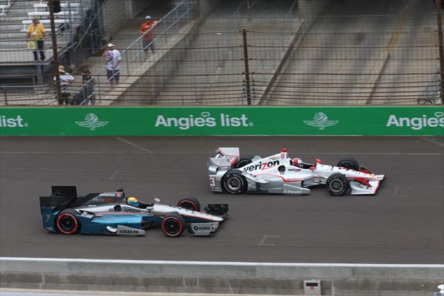 James Jakes and Helio Castroneves during the Angie's List Grand Prix of Indianapolis -- Photo by: Chris Jones