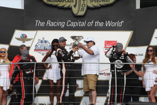 Victory Podium at the Angie's List Grand Prix of Indianapolis -- Photo by: Chris Jones