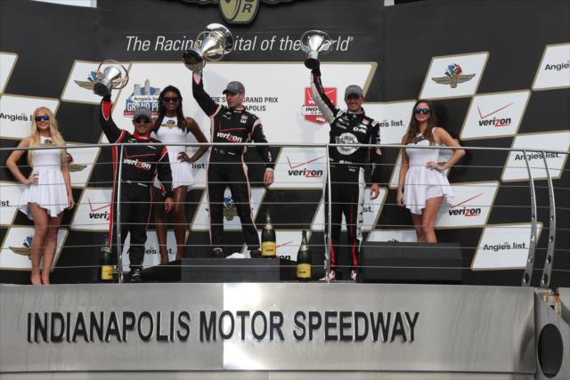 Victory podium at the Angie's List Grand Prix of Indianapolis -- Photo by: Chris Jones