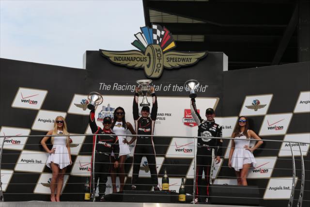 Victory Podium at the Angie's List Grand Prix of Indianapolis -- Photo by: Chris Jones