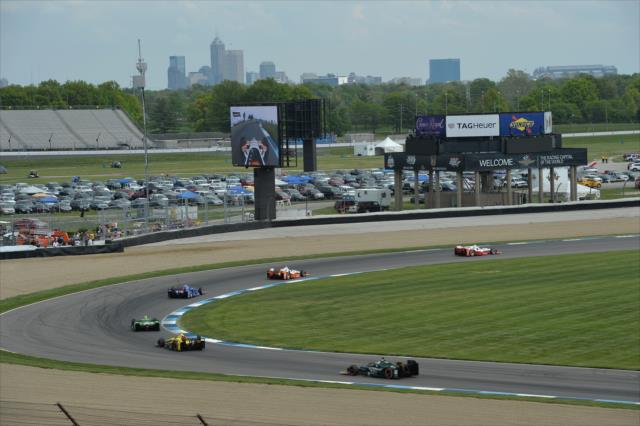 Cars navigate IMS during the Angie's List Grand Prix of Indianapolis -- Photo by: Chris Owens