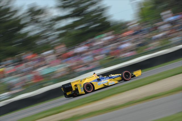Marco Andretti heads toward Turns 5-6 during the Angie's List Grand Prix of Indianapolis at the Indianapolis Motor Speedway -- Photo by: Chris Owens