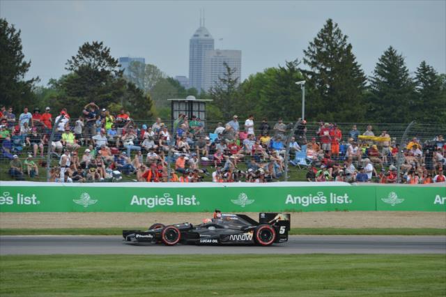 James Hinchcliffe exits Turn 2 during the Angie's List Grand Prix of Indianapolis at the Indianapolis Motor Speedway -- Photo by: Chris Owens