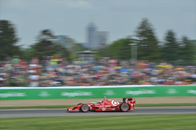 Scott Dixon exits Turn 2 during the Angie's List Grand Prix of Indianapolis at the Indianapolis Motor Speedway -- Photo by: Chris Owens
