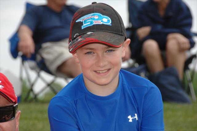 Young race fan at IMS -- Photo by: Dana Garrett