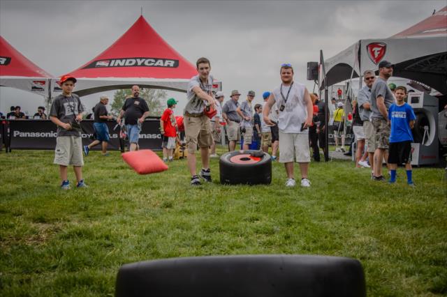 The INDYCAR Fan Village comes to life at the Indianapolis Motor Speedway -- Photo by: Forrest Mellott