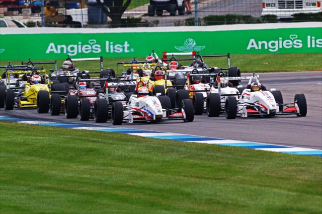 The USF2000 Series gets set for their 2nd Race at the Indianapolis Motor Speedway -- Photo by: Mike Harding