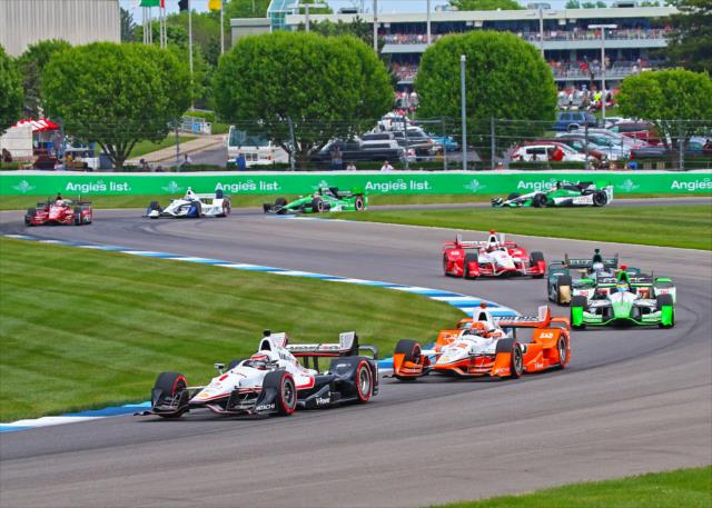 Will Power leads the field through Turn 14 during the Angie's List Grand Prix of Indianapolis at the Indianapolis Motor Speedway -- Photo by: Mike Harding