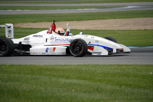 Nico Jamin wins the USF2000 race at IMS -- Photo by: Mike Young