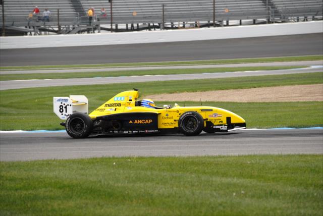 Santiago Urrutia during the Pro Mazda race at IMS -- Photo by: Mike Young