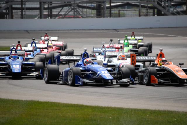 Start of the Indy Lights race at IMS -- Photo by: Mike Young