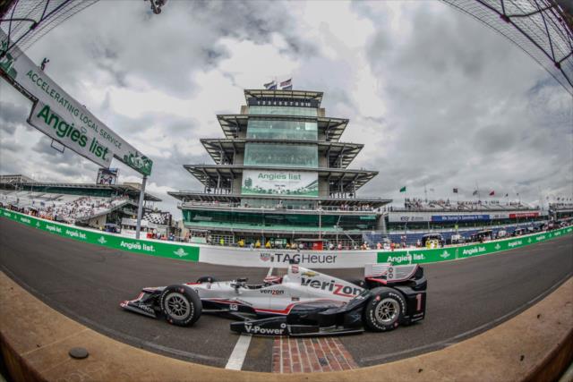 Will Power crosses the yard of bricks during the Angie's List Grand Prix of Indianapolis at the Indianapolis Motor Speedway -- Photo by: Shawn Gritzmacher
