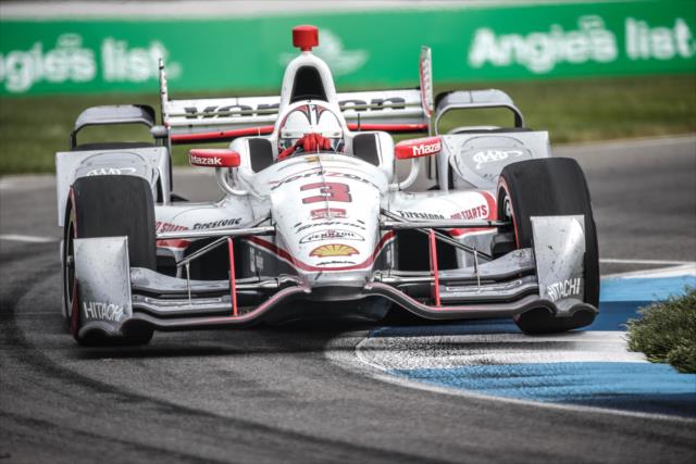 Helio Castroneves on course during the Angie's List Grand Prix of Indianapolis at the Indianapolis Motor Speedway -- Photo by: Shawn Gritzmacher