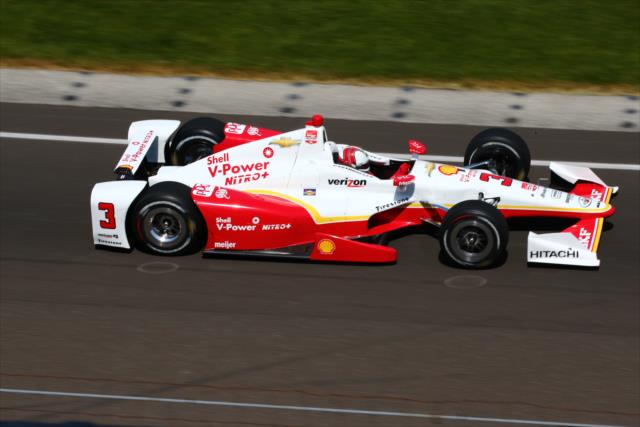 Helio Castroneves on track -- Photo by: Bret Kelley