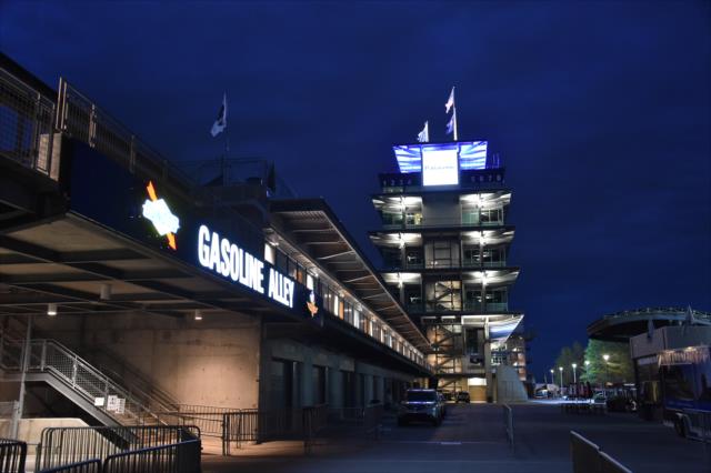 The Indianapolis Motor Speedway Pagoda and the entrance to Gasoline Alley -- Photo by: Chris Owens