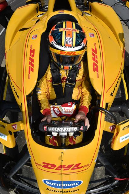 Ryan Hunter-Reay in his car -- Photo by: Chris Owens