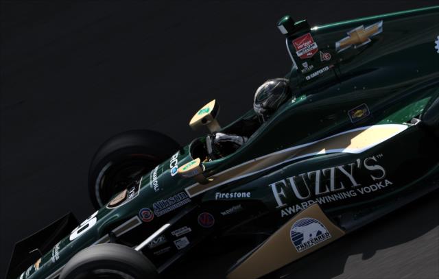 Ed Carpenter on course during practice for the Indianapolis 500 at the Indianapolis Motor Speedway -- Photo by: Walter Kuhn