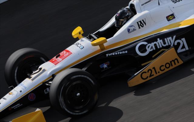 Josef Newgarden on course during practice for the Indianapolis 500 at the Indianapolis Motor Speedway -- Photo by: Walter Kuhn