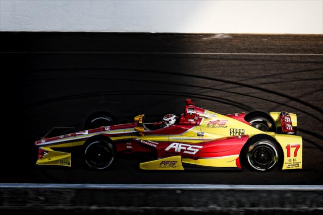 Sebastian Saavedra during morning practice at IMS for the 99th Running of the Indianapolis 500 -- Photo by: Bret Kelley