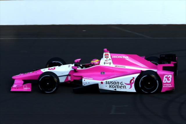 Pippa Mann during morning practice at IMS for the 99th Running of the Indianapolis 500 -- Photo by: Bret Kelley