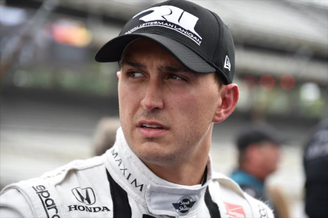 Graham Rahal on pit lane following his qualification attempt for the 99th Indianapolis 500 at the Indianapolis Motor Speedway -- Photo by: Dana Garrett