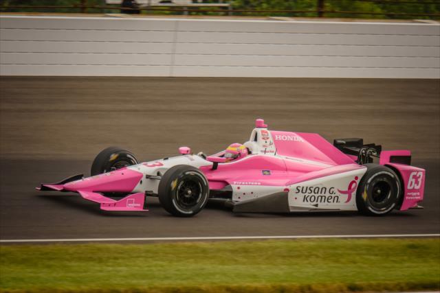 Pippa Mann on track at IMS -- Photo by: Forrest Mellott