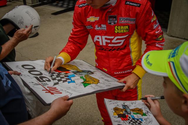 Sebastian Saavedra signs autographs for fans -- Photo by: Forrest Mellott