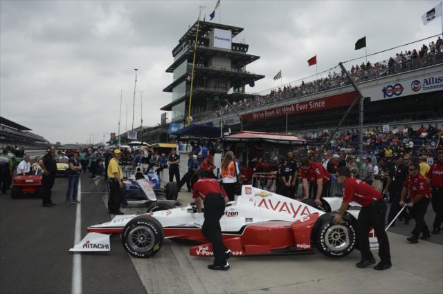 Simon Pagenaud's car in pit lane -- Photo by: Jim Haines