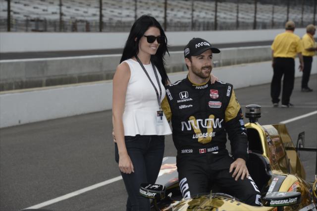 James Hinchcliffe and girlfriend at IMS -- Photo by: Jim Haines