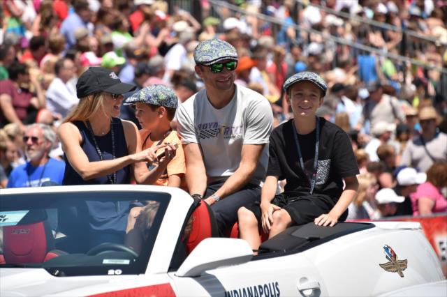 Townsend Bell during the 500 Festival parade for the Indianapolis 500 -- Photo by: Dana Garrett