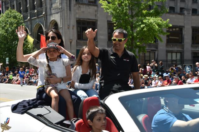 Juan Montoya during the 500 Festival parade for the Indianapolis 500 -- Photo by: Dana Garrett