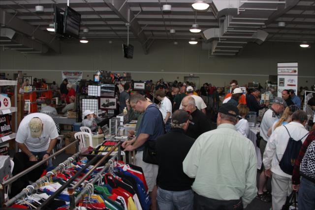 Buyers and sellers alike during the Indianapolis 500 racing memorabilia show during Legends Day at the Indianapolis Motor Speedway -- Photo by: Leigh Spargur