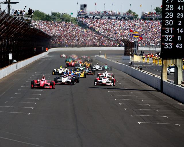 The start for the 99th Running of the Indianapolis 500 Mile Race -- Photo by: Bret Kelley