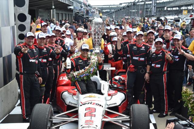Juan Pablo Montoya wins the 99th running of the Indy 500 -- Photo by: Chris Owens