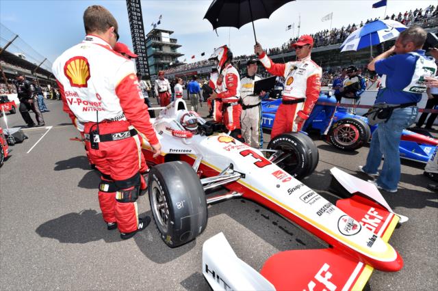 Helio Castroneves at IMS -- Photo by: Chris Owens